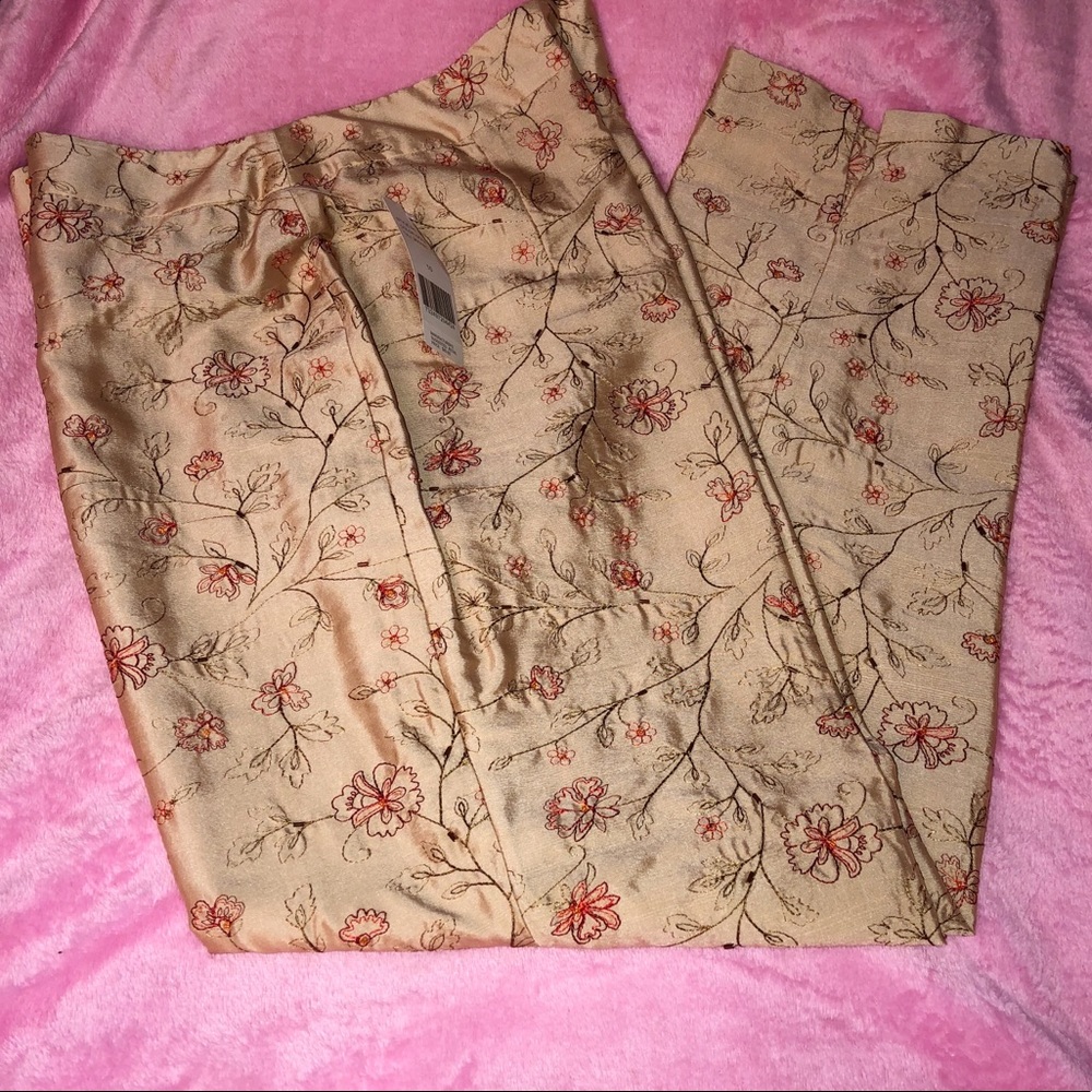 🆕RAFAEL SIZE 10 Silk Blend Embroidered Pants🆕